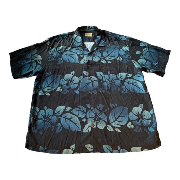 Tommy Bahama 100% Silk Tropical Short Sleeves Button Down XLX / TGT - Picture 15 of 16